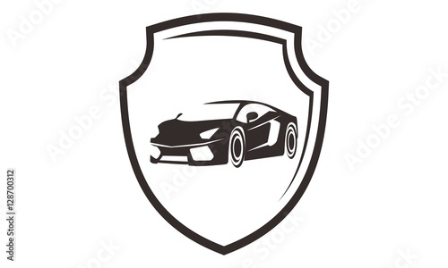 car protection insurance logo template