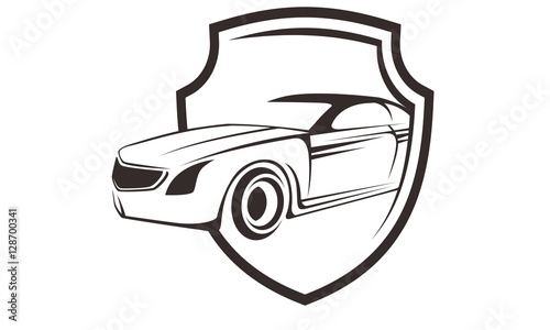 car protection insurance logo template