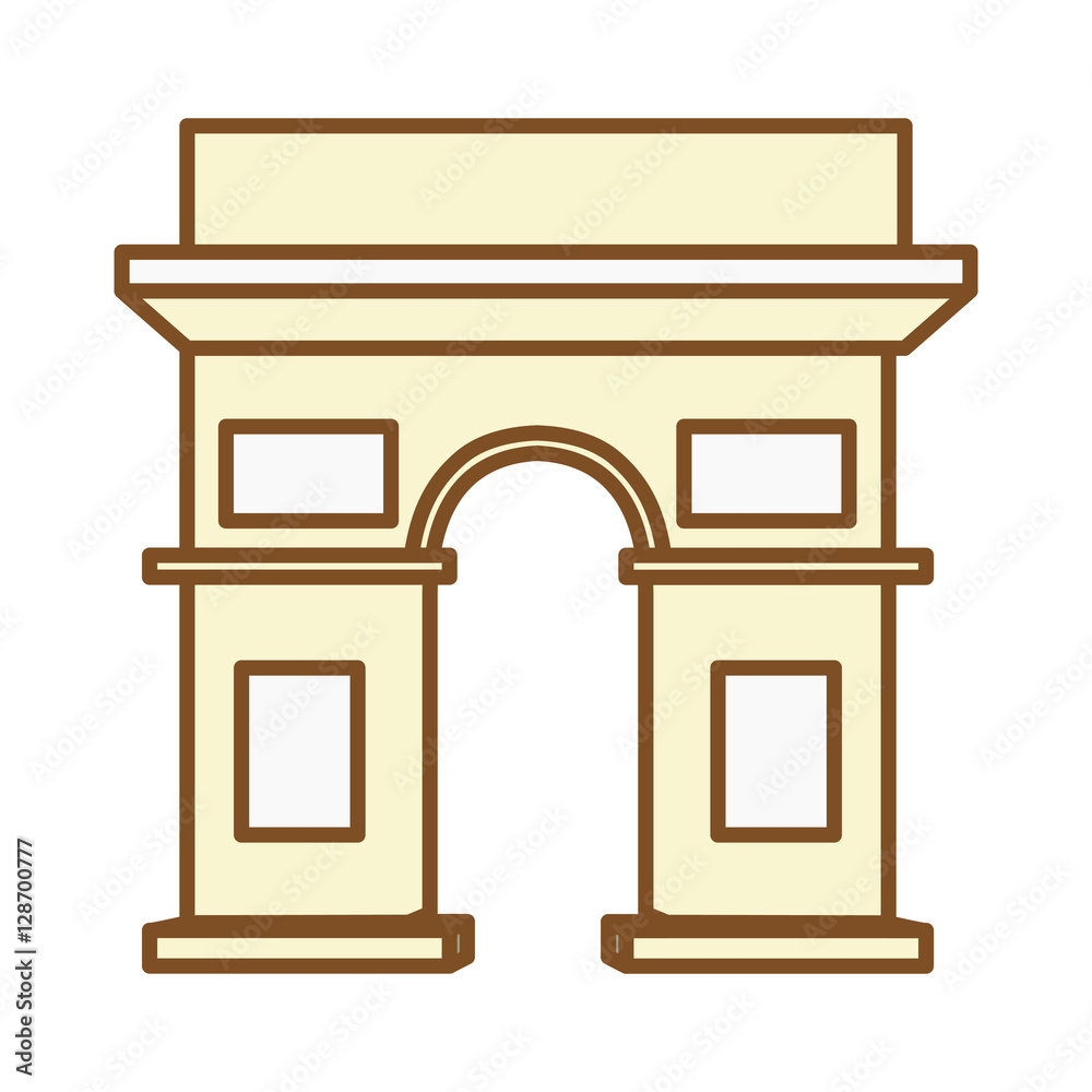 Arch of triumph icon vector illustration graphic design Arch of triumph icon vector illustration graphic design