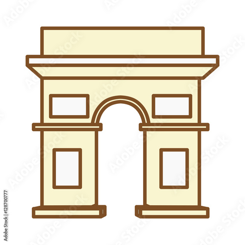 Arch of triumph icon vector illustration graphic design