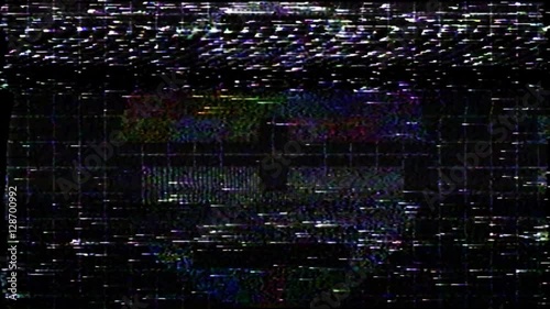 Test pattern with bad tracking video head noise effect photo