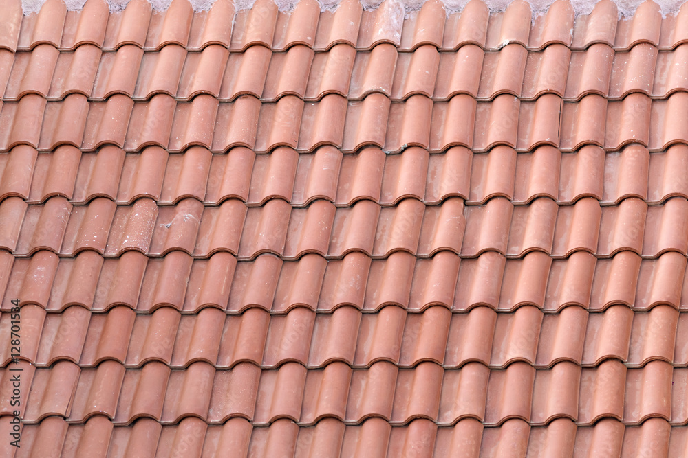 Red roof tiles, background, texture