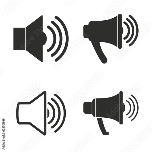 Speaker icon set.
