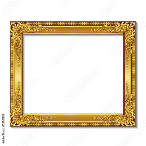 frame gold color with shadow