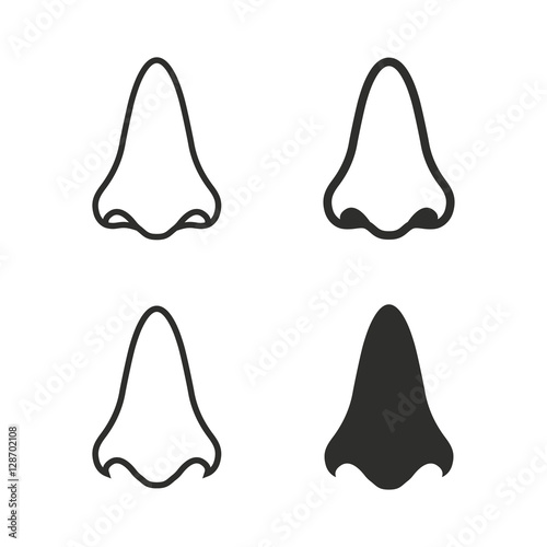 Nose icon set.