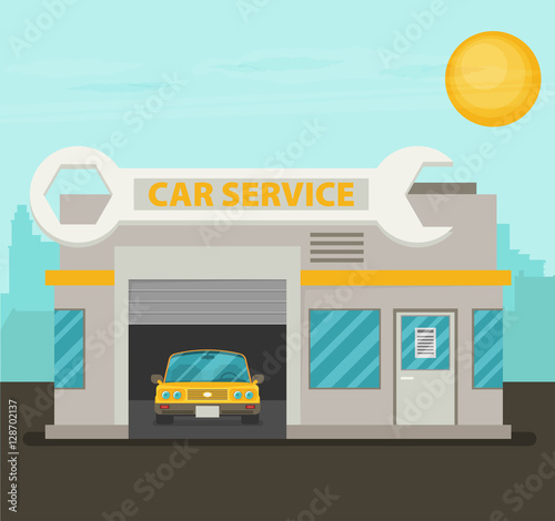 Vector Car Service flat.