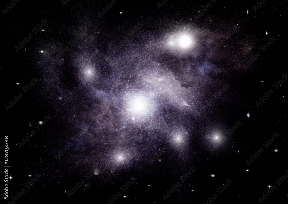 Naklejka premium galaxy in a free space