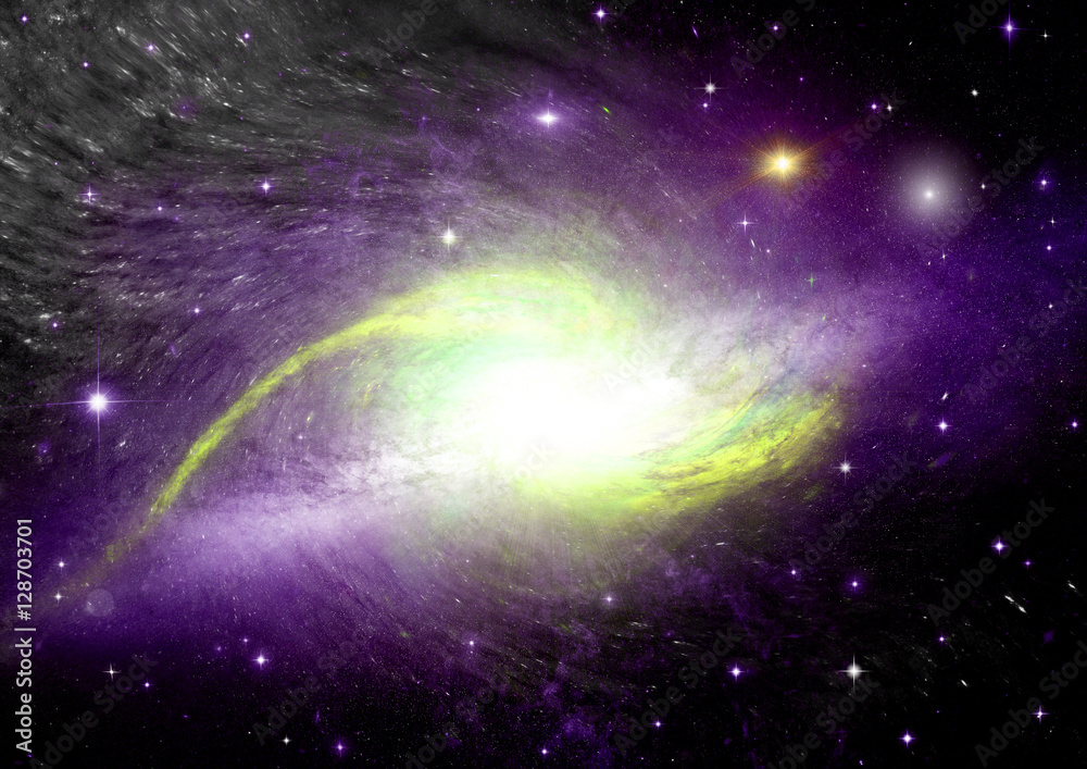 galaxy in a free space galaxy in a free space