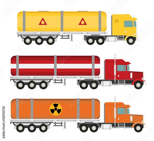 Flat illustration of truck vector