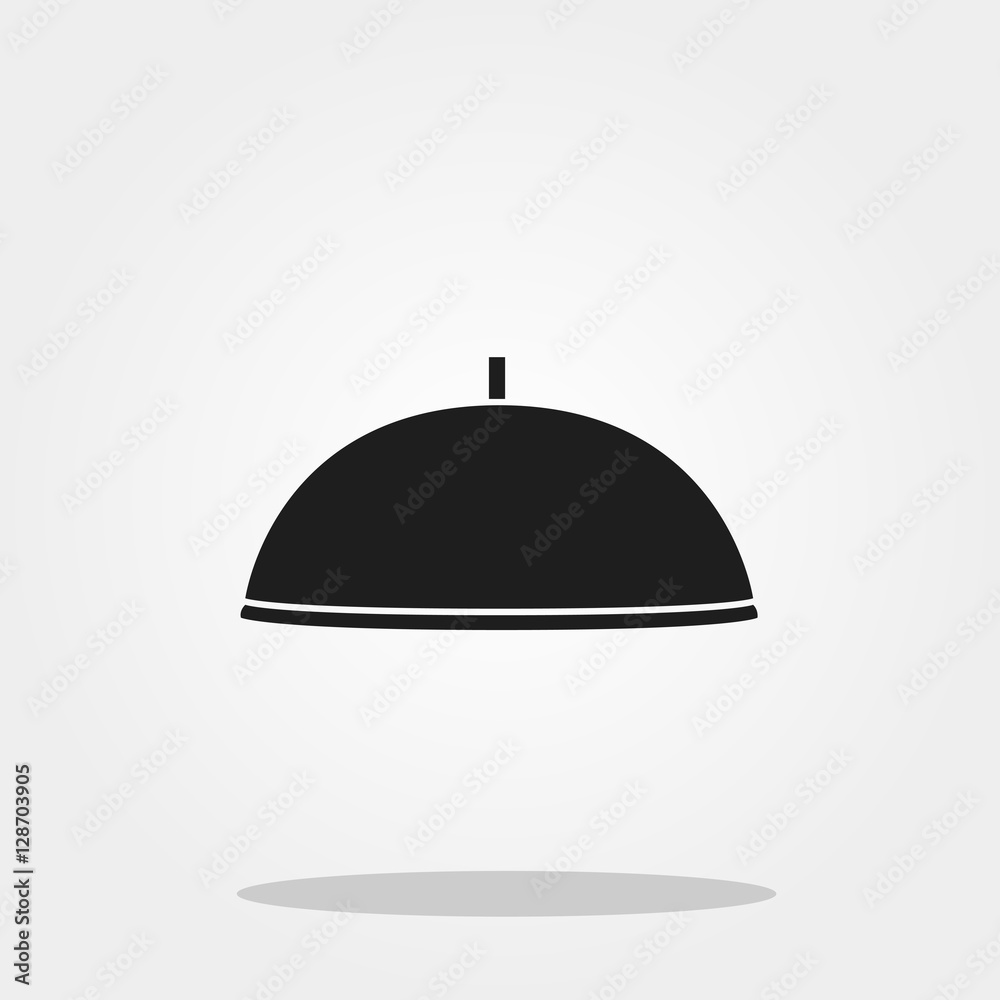Food cover cute icon in trendy flat style isolated on color background. Kitchenware symbol for your design, logo, UI. Vector illustration, EPS10. Food cover cute icon in trendy flat style isolated on color background. Kitchenware symbol for your design, logo, UI. Vector illustration, EPS10.