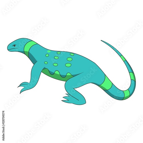 Blue lizard icon. Cartoon illustration of blue lizard vector icon for web