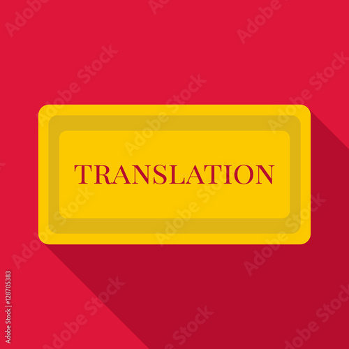  Translation icon. Flat illustration of translation vector icon for web