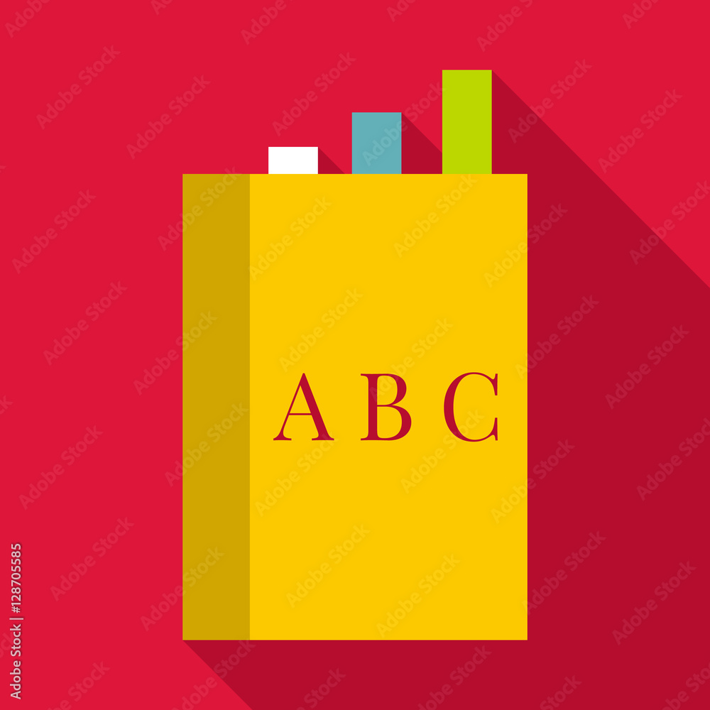 English book icon. Flat illustration of english book vector icon for ...