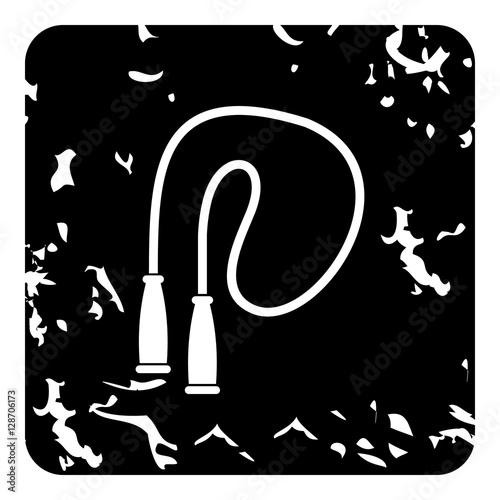 Skipping rope icon. Grunge illustration of skipping rope vector icon for web