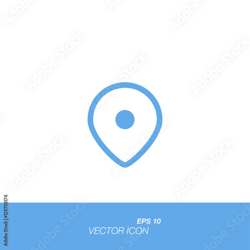 Free Download Map pointer icon in flat style isolated on white background. - GFXLoad