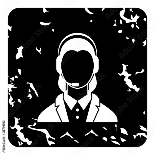Dispatcher icon. Grunge illustration of dispatcher vector icon for web