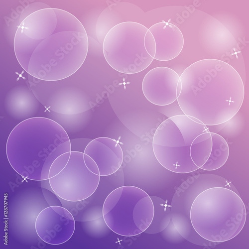 Vector illustration with bokeh effect. Christmas background.