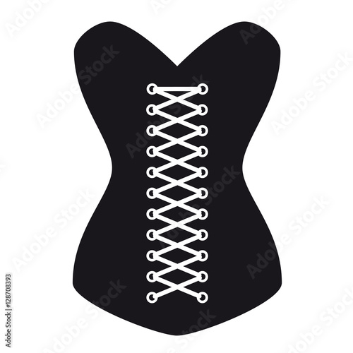 women corset silhouette vector Fototapet
