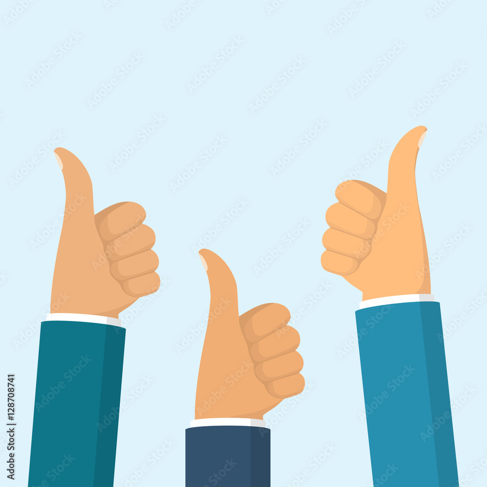 Many thumbs up Many thumbs up