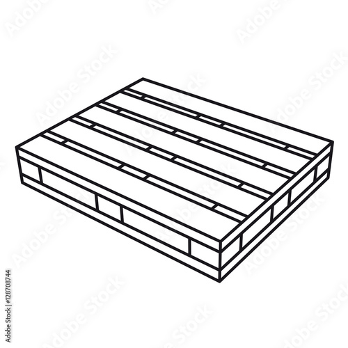 wooden pallet black symbol vector