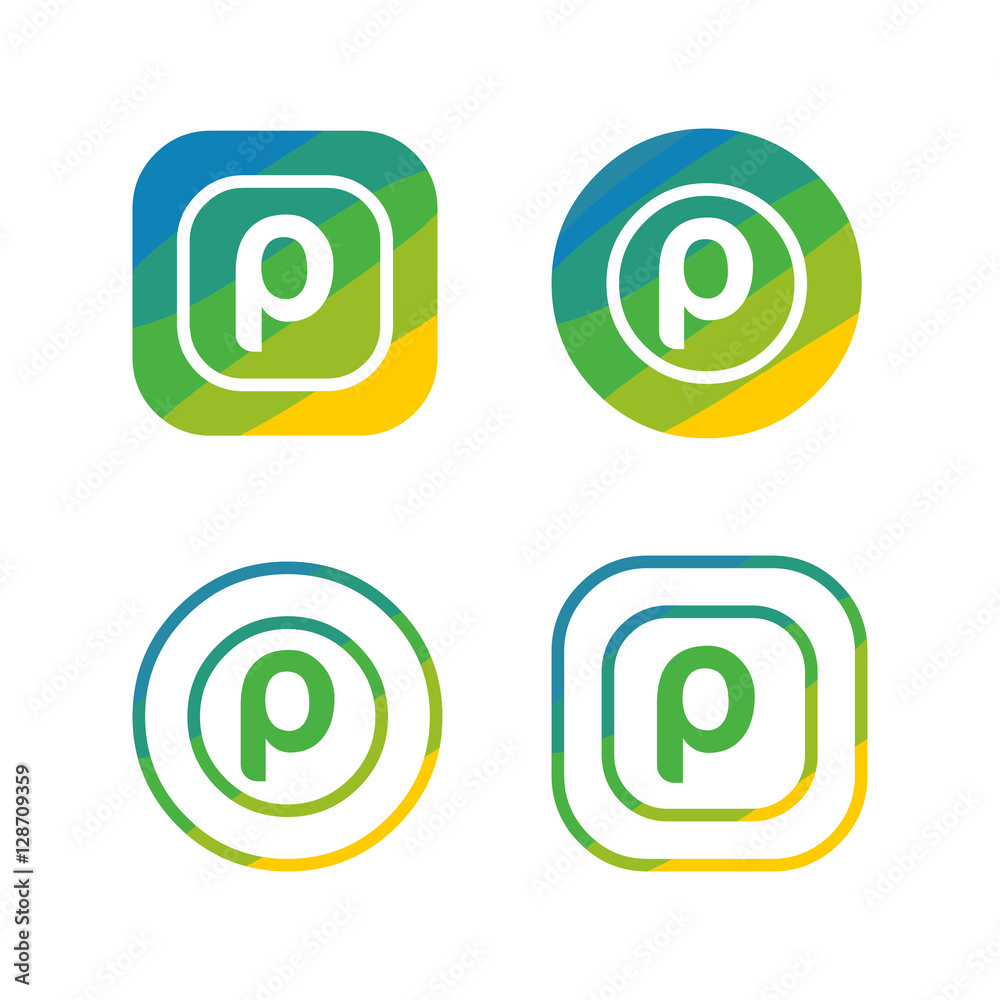 letter P nature logo