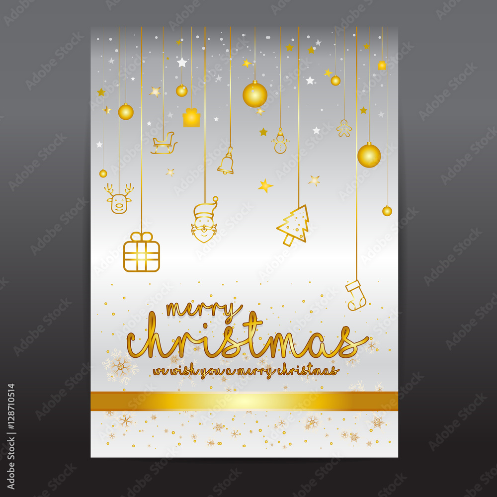 Naklejka premium Brochures, flyers, print media Christmas and New Year fun festive joy. Party. Religious beliefs, Jesus. Thanksgiving glory. shining star. We Wish You a Merry Christmas. Jingle Bell background vector