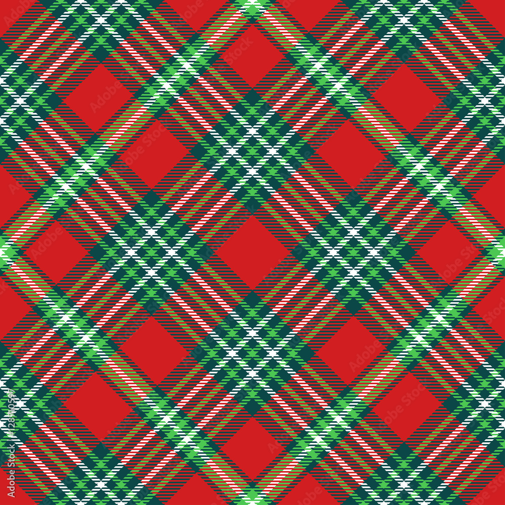 Seamless tartan plaid pattern. Checkered fabric texture background in