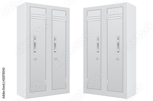 White personal locker