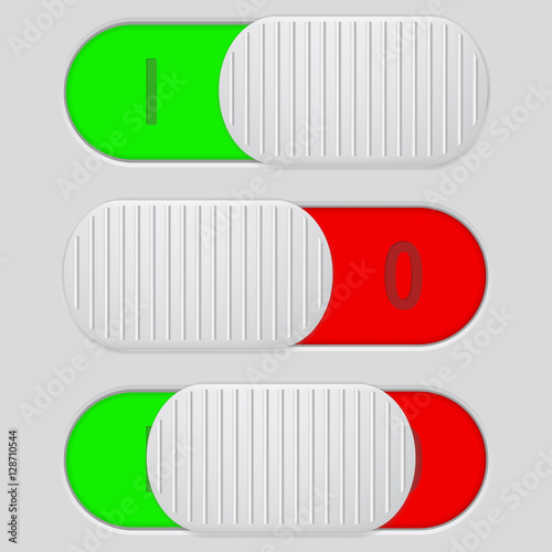 Toggle switch. Interface buttons
