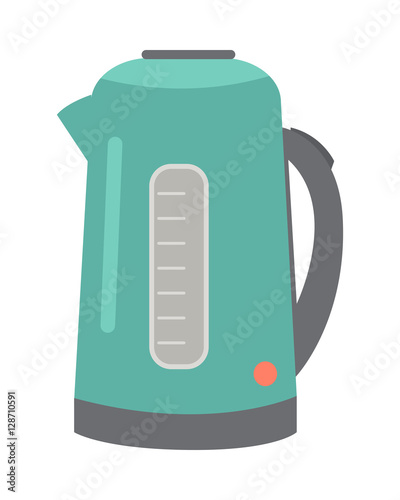 Teapot or Electric Kettle Isolated on White Vector