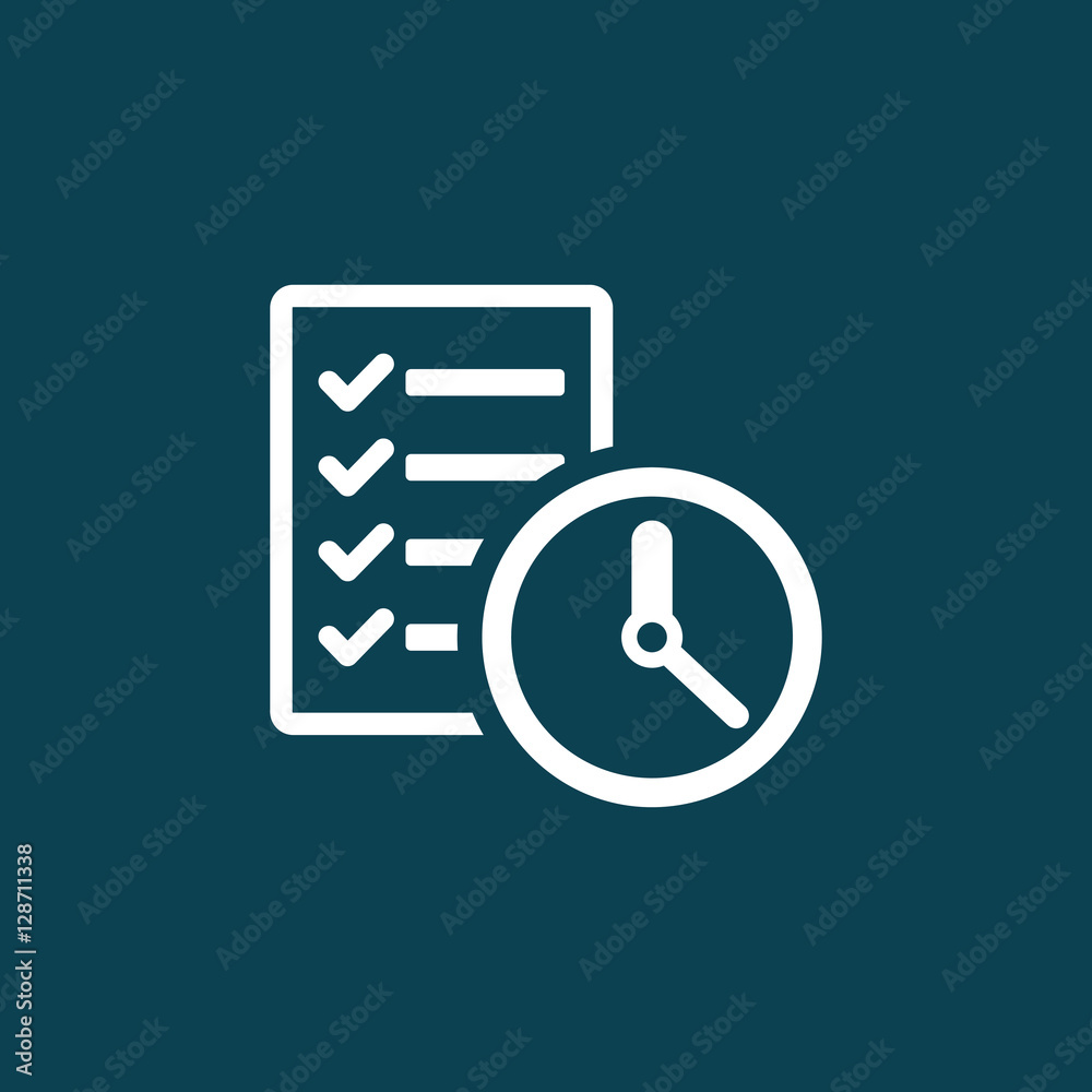 deadline list blank icon on blue background deadline list blank icon on blue background