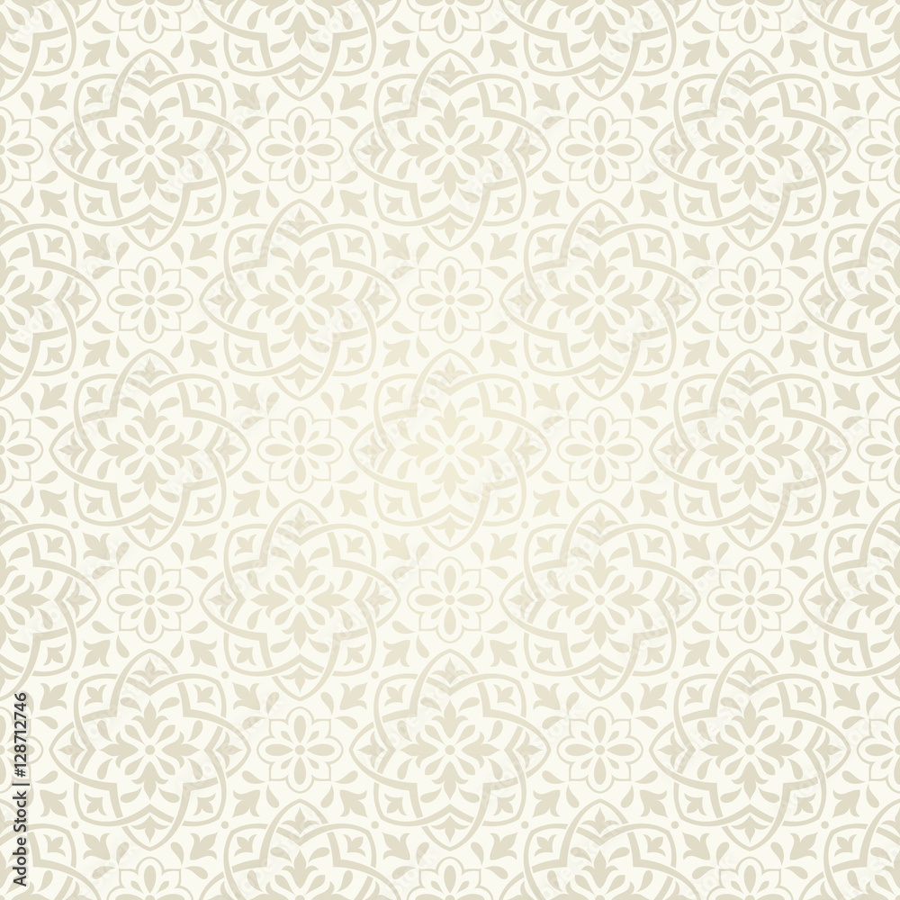 Seamless background of light beige color in the style of Damascus Seamless background of light beige color in the style of Damascus