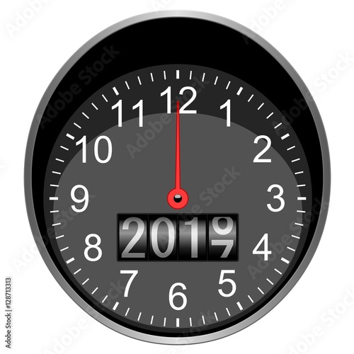 Compteur annuel. Odomètre à 2017 