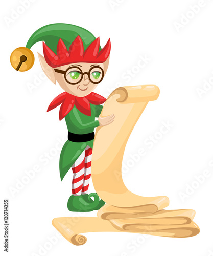 Elf Santa Claus Santa s elves preparing for christmas. Merry christmas Candy gifts new year