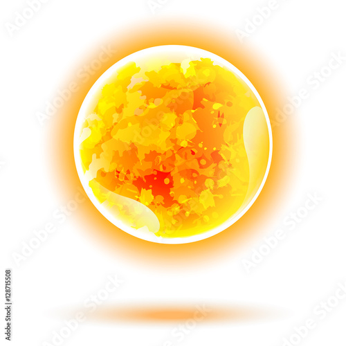 Sun vector isolated. Solar energy