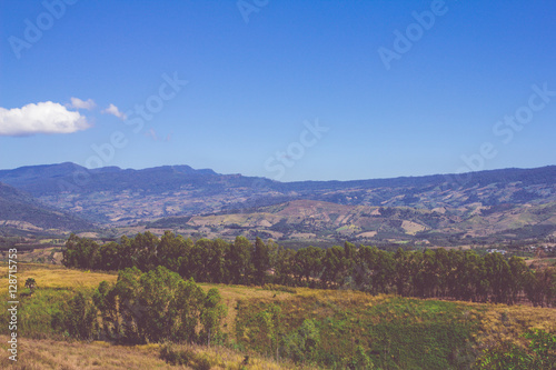 Blur The beautiful mountain nature background.