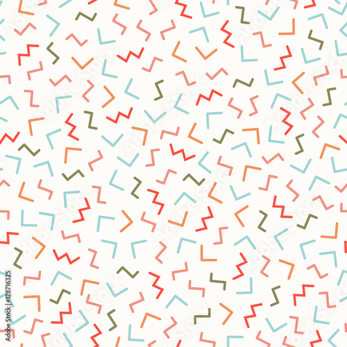 Retro memphis geometric line shapes seamless patterns. Hipster fashion 80-90s. Abstract jumble textures. Black and white. Zigzag lines. Memphis style for printing, website, fabric design, poster.
