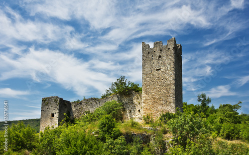 old ruins of ancient town Dvigrad, Croatia
