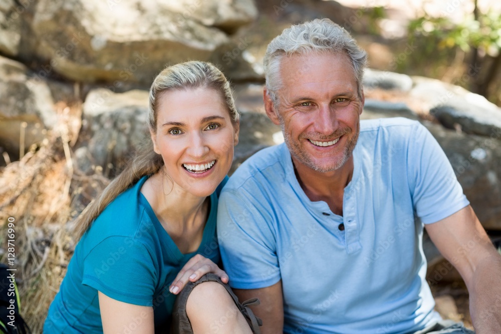 Obraz premium Couple smiling and posing 