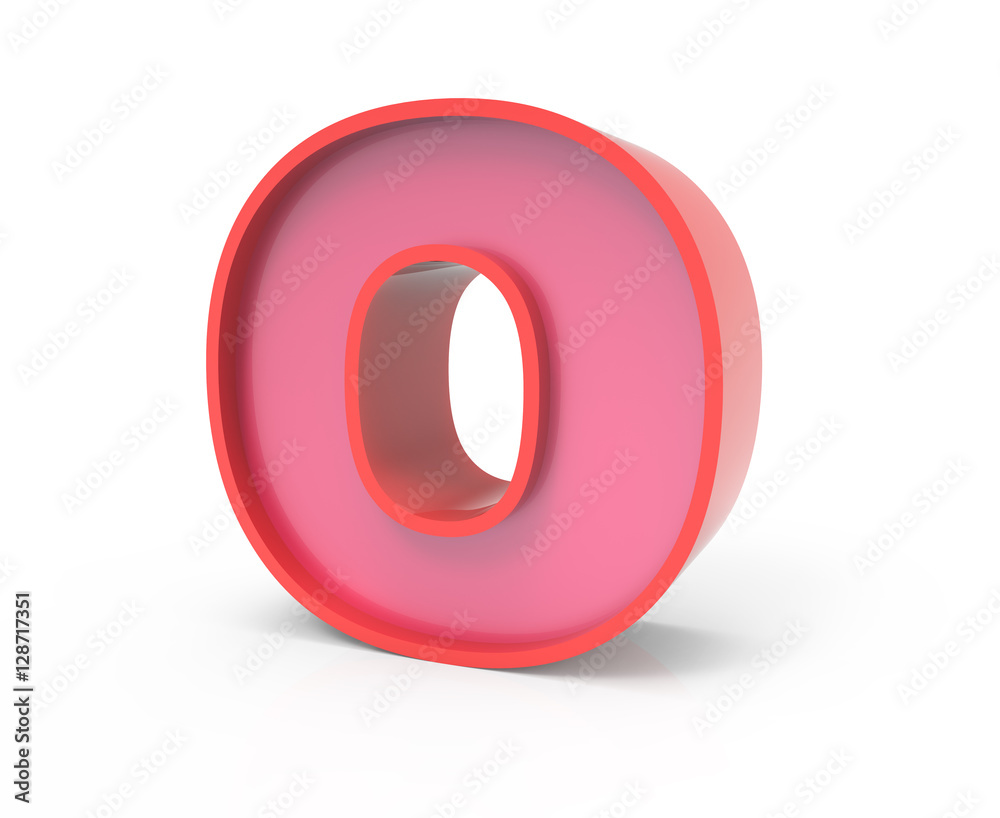 red block letter O red block letter O