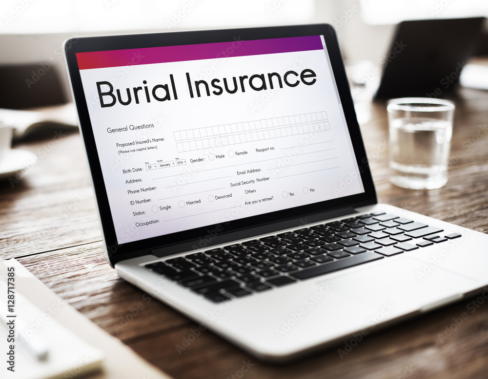 Burial Insurance Form Policy Concept Burial Insurance Form Policy Concept