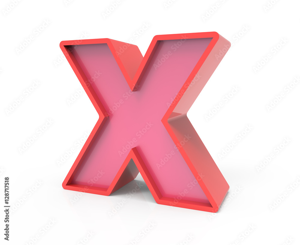 red block letter X red block letter X