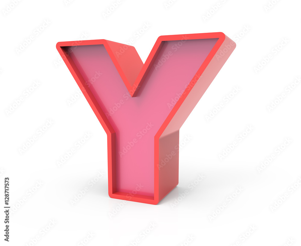 red block letter Y red block letter Y