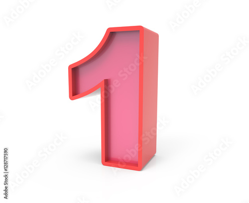 Free Download red block number 1 - GFXLoad