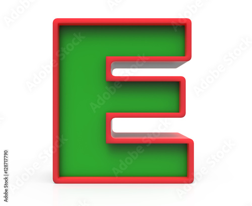 3D Christmas letter E