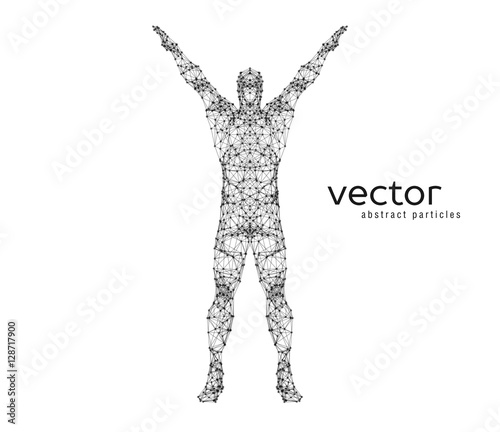 Abstract vector illustration of  man.