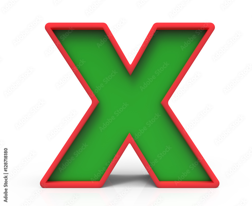 3D Christmas letter X 3D Christmas letter X