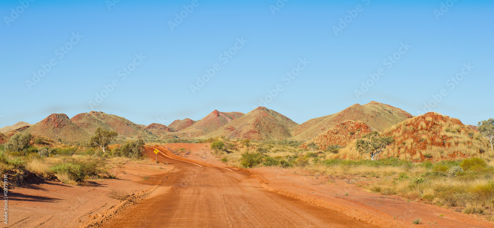 Driving Through Ranges in Pilbara Western Australia