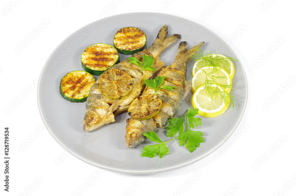 fried fish on plate