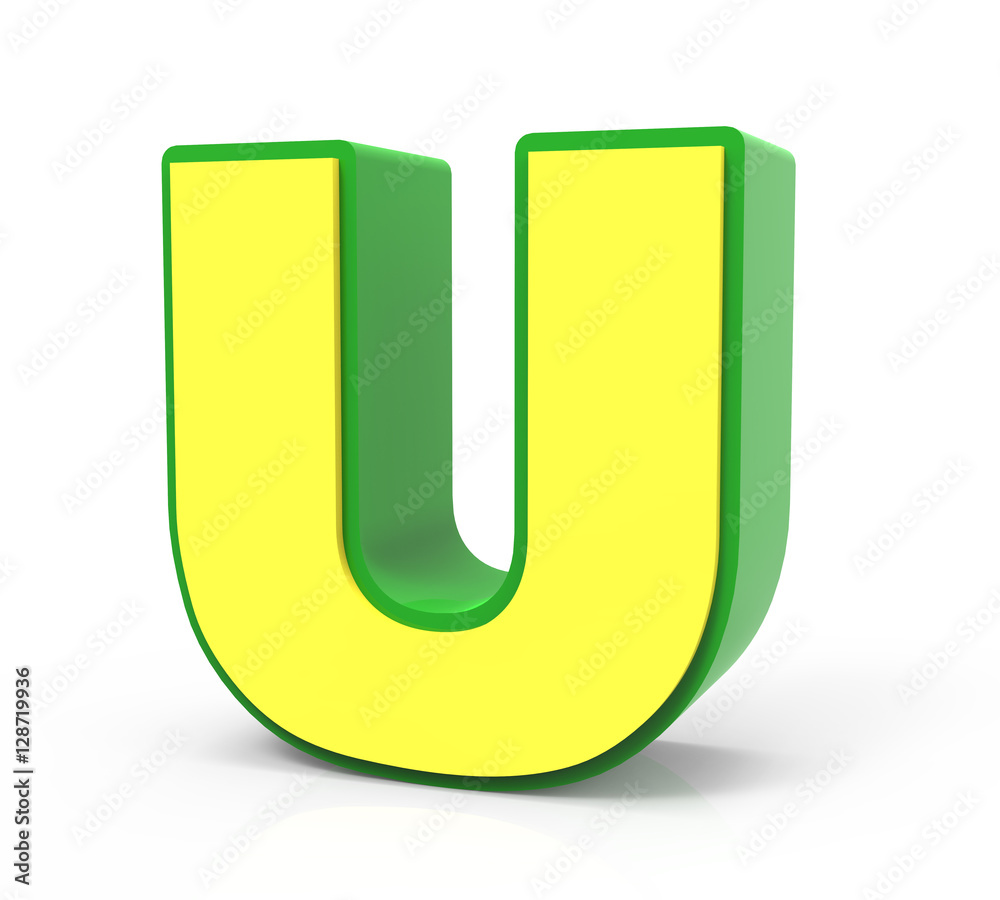 3D Toy letter U 3D Toy letter U